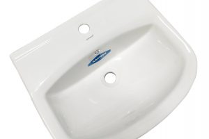 KW 8214-CHẬU LAVABO VUÔNG 1 LỖ TREO TƯỜNG